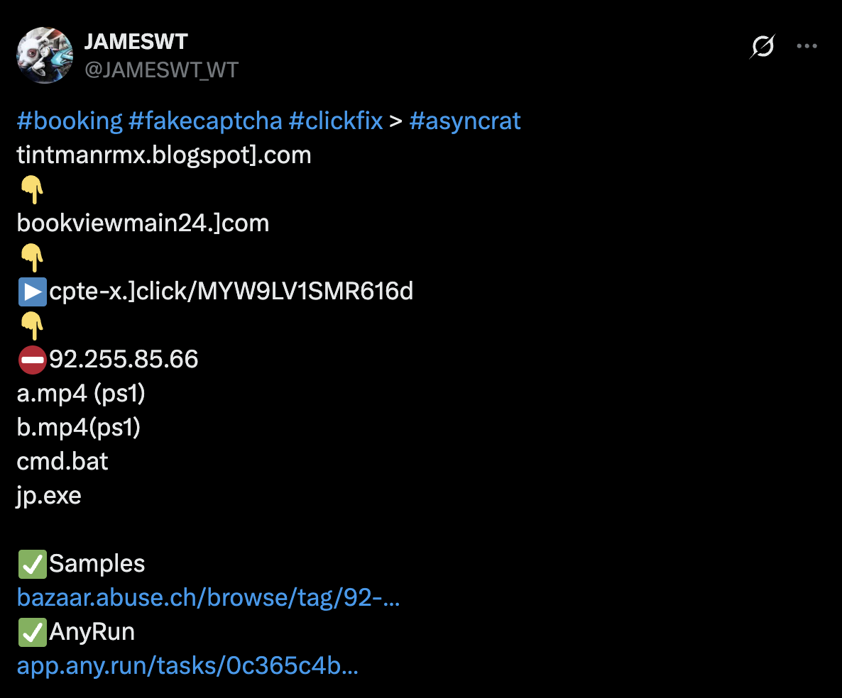 Figure 0. Original tweet that led to this investigation. Figure 0. Original tweet that led to this investigation.